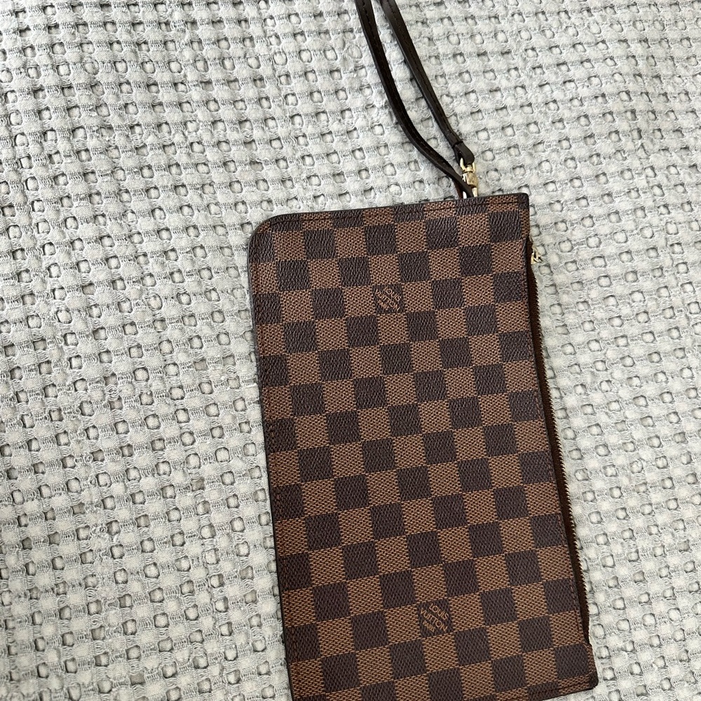 Checkered Brown Wristlet